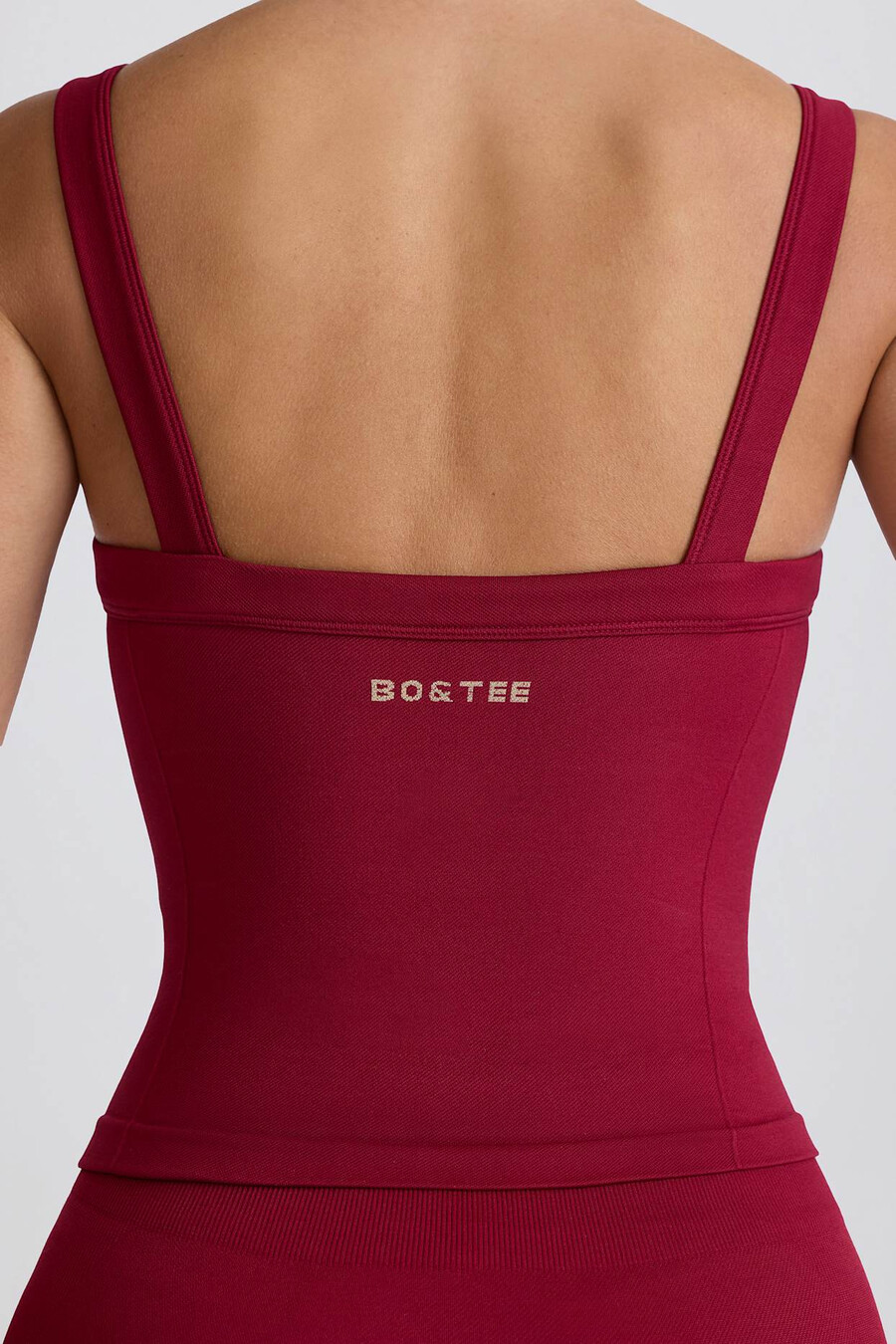 super sculpt seamless longline tank top w kolorze bordowym
